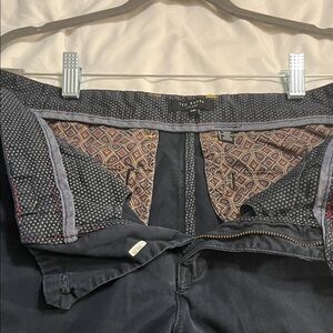 Ted Baker Navy Trousers with Patterned Lining